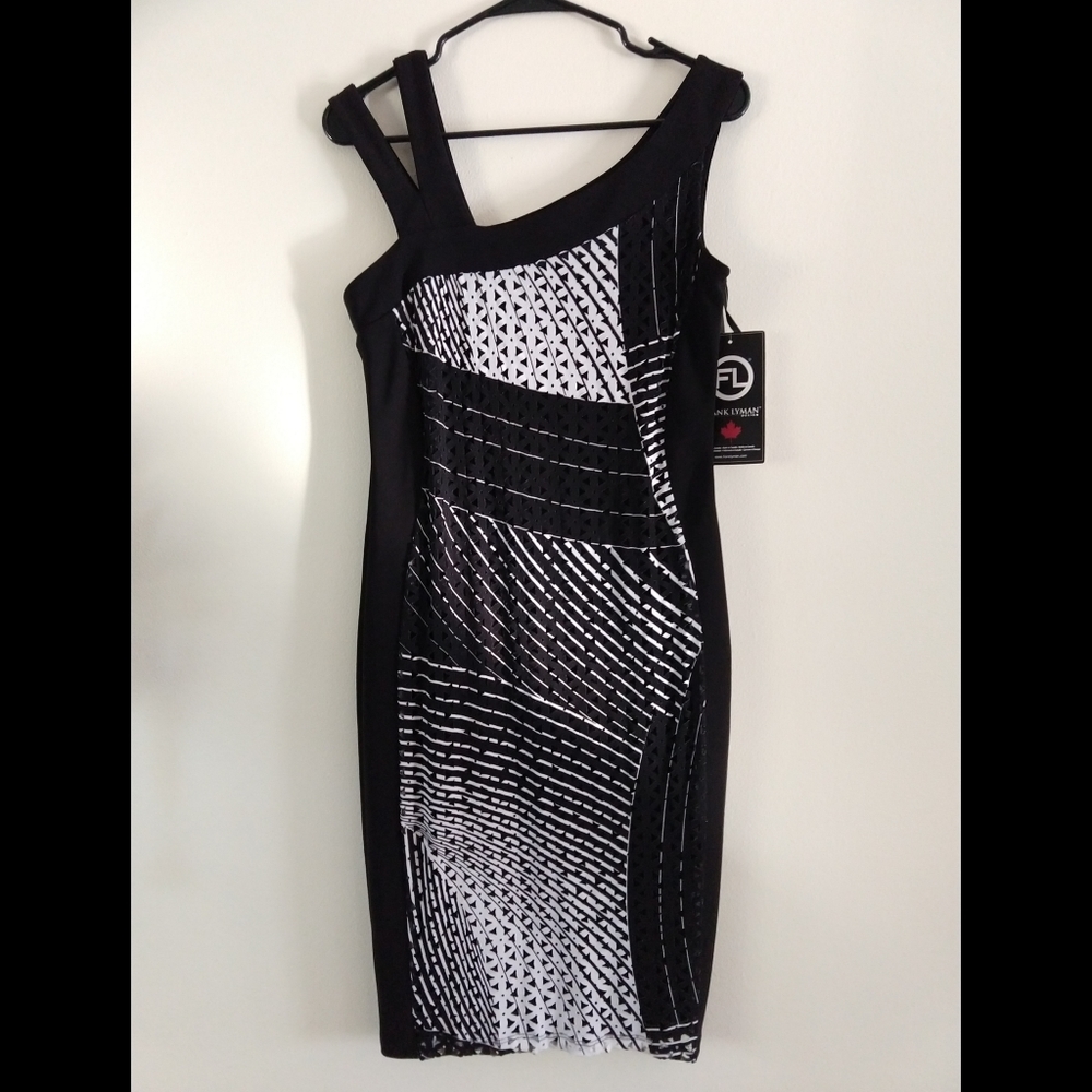 Frank Lyman Asymmetrical Bodycon Evening Dress